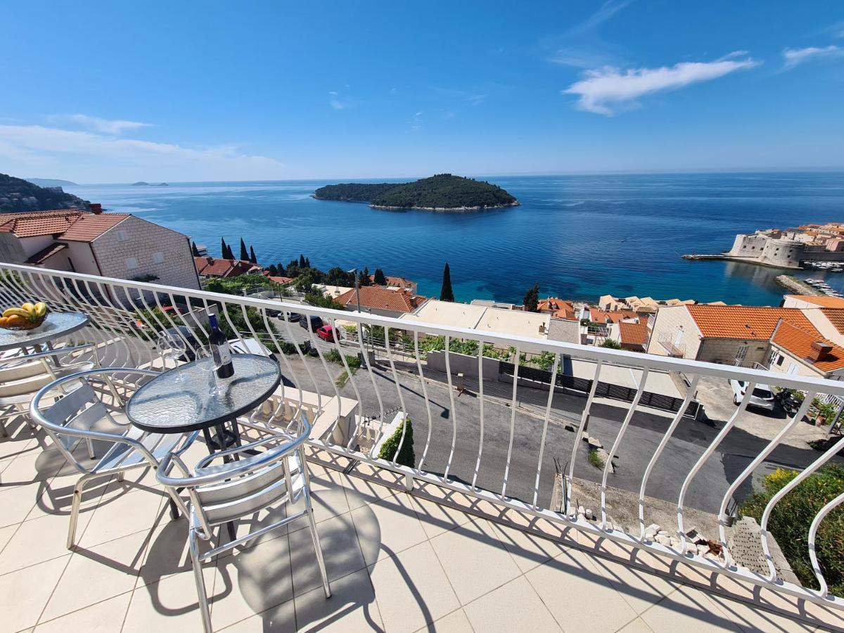 Panoramic Sea And Old Town View Dubrovnik Apartment Exterior photo